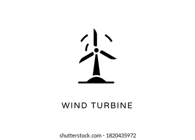 Wind Turbine icon in vector. Logotype