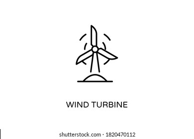 Wind Turbine icon in vector. Logotype