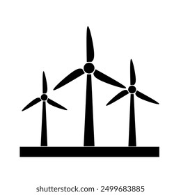 wind turbine icon vector on white background. renewable energy icon