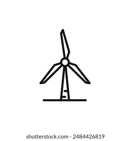 Wind turbine icon vector set collection for web