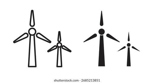 Wind turbine icon vector sign symbol