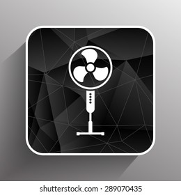wind turbine icon vector sign cooler rotation.