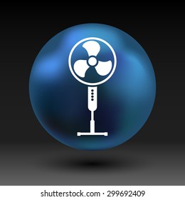 wind turbine icon vector sign cooler rotation.