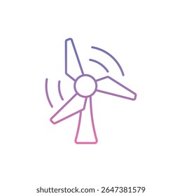 Wind Turbine Icon vector stock illustration