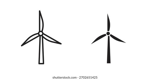 Wind turbine icon for web design, mobile apps