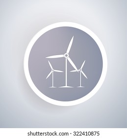 Wind turbine icon,clean vector