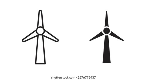 Wind turbine icons pack for ui designs