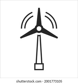 wind turbine icons symbol vector elements for infographic web