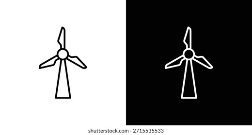 Wind turbine icons for UI elements. High-quality vector illustration.