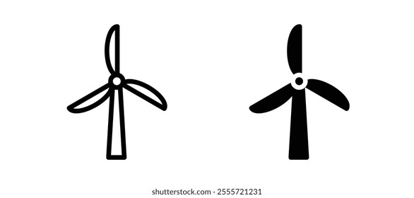 Wind turbine icons for web ui designs