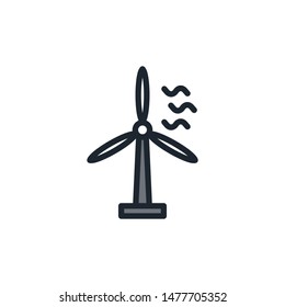 Wind turbine icon,Wind turbine for Electric,Vector.