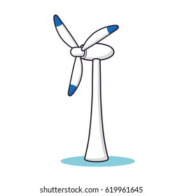 Wind turbine isolated.