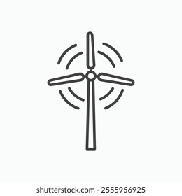Wind turbine isolated icon. vector illustration.