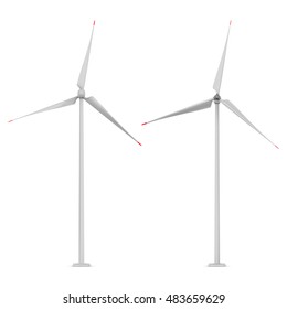 wind turbine isolated on white