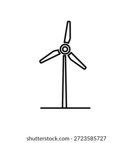 Wind turbine isolated - vector icon	