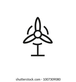 Wind Turbine Line Icon