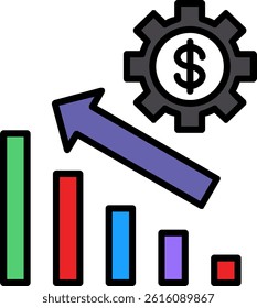 Wind Turbine Line Vector Icon Design