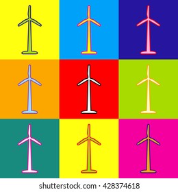 Wind turbine logo or icon