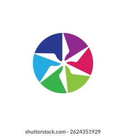 Wind turbine logo vector and symbol design