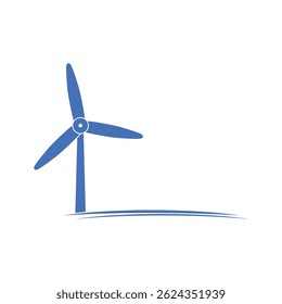 Wind turbine logo vector and symbol design