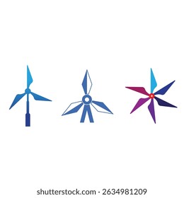 Wind turbine logo vector and symbol design