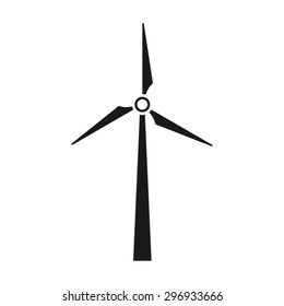 Wind turbine minimalist vector icon