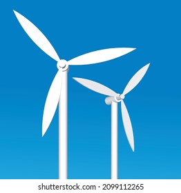 turbina eólica sobre fondo blanco