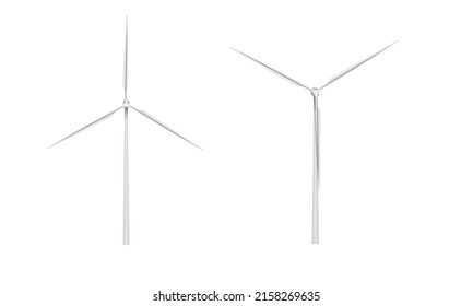 wind turbine on the white background