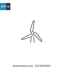 Wind turbine outline icon Vector illustration