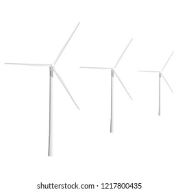Wind turbine plant icon. Realistic illustration of wind turbine plant vector icon for web design isolated on white background