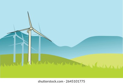 vetor de gerador de energia eólica de turbina eólica