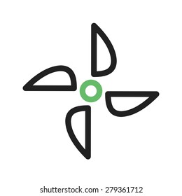 Wind, turbine, power icon vector image. Can also be used for energy and technology. Suitable for web apps, mobile apps and print media.