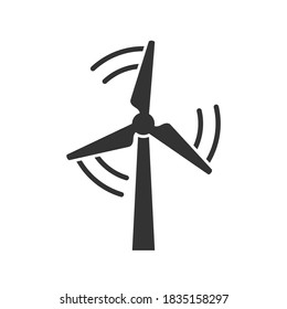 Wind turbine power symbol icon. Windmill ecology energy logo sign shape. Vector illustration image. Isolated on white background.	
