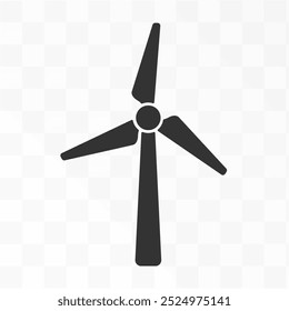 Icono de símbolo de energía de turbina eólica. Forma de signo de logotipo de energía de ecología de planta de energía de molino de viento. Imagen de Ilustración vectorial. Aislado sobre fondo blanco.