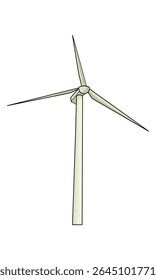 Windenergievektor der Windturbine