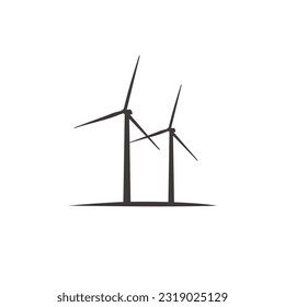 Wind turbine Wind power Windmill logo design vector icon