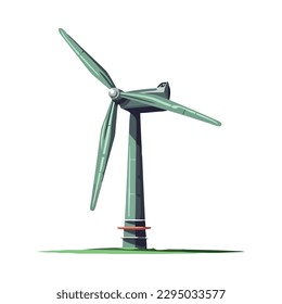 Torneado de hélice de turbina eólica, generando electricidad sostenible aislada