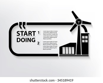 Wind turbine Quotation Mark Speech Bubble,design