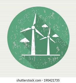 Wind turbine symbol,vector