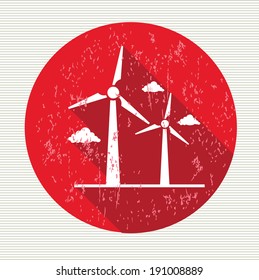 Wind turbine symbol,vector