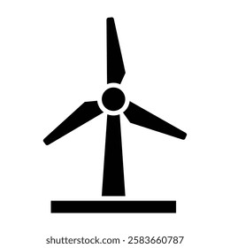 Wind Turbine Vector Glyph Icon Vector Design