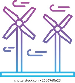 Windturbine, Vektorsymbol. Kann für Druck-, Mobil- und Web-Anwendungen verwendet werden.