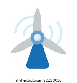 Wind turbine Vector icon which is suitable for commercial work and easily modify or edit it

