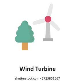 Icono del Vector de la turbina de viento que puede modificar o editar fácilmente

