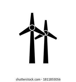 Wind turbine vector icon.Wind power, logo isolated on white background
