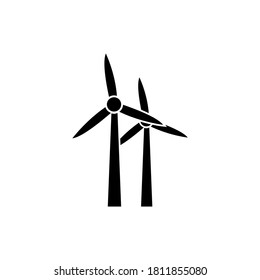 Wind turbine vector icon.Wind power, logo isolated on white background