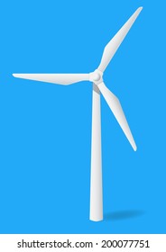 Wind turbine vector illustration 