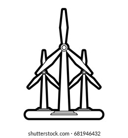 wind turbine vector illustration