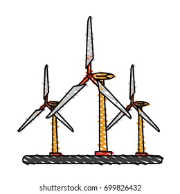 wind turbine vector illustration
