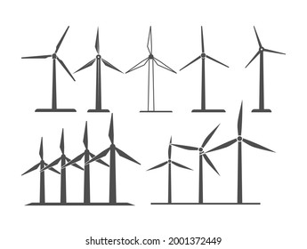 Wind Turbine Vector, Illustration, Wind Turbine icon
